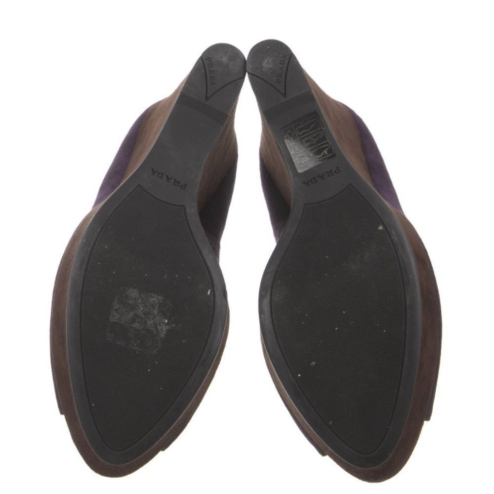 Purple Wedge Heel Mary Jane Shoes - Picture 5 of 10